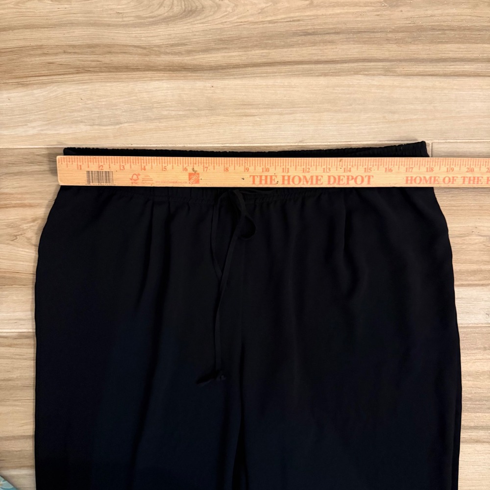 Polo Ralph Lauren Black Dressy Crepe Joggers Women's Size XL Elastic Waist - Picture 5 of 6